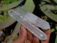 Polished Double Terminated Clear Quartz Crystals x 7 From Madagascar