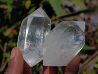 Polished Double Terminated Clear Quartz Crystals x 7 From Madagascar