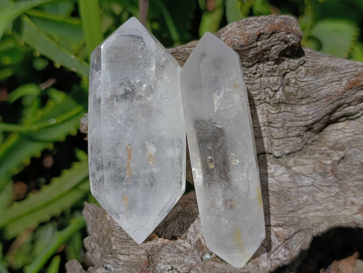 Polished Double Terminated Clear Quartz Crystals x 7 From Madagascar - Toprock Gemstones and Minerals 