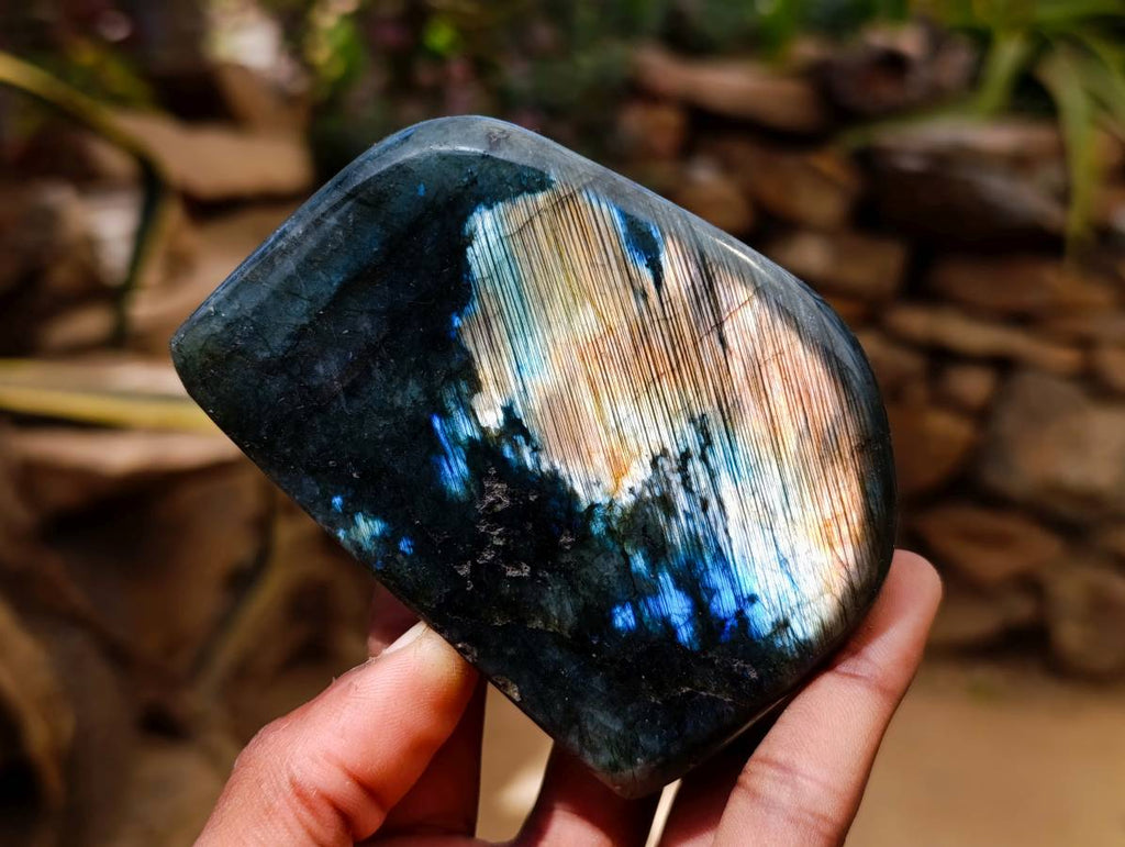 Polished Labradorite Standing Free Forms x 6 From Tulear, Madagascar - Toprock Gemstones and Minerals 