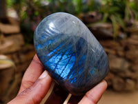 Polished Labradorite Standing Free Forms x 6 From Tulear, Madagascar