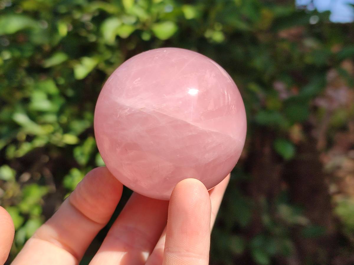 Polished Star Rose Quartz Spheres x 3 From Madagascar - Toprock Gemstones and Minerals 