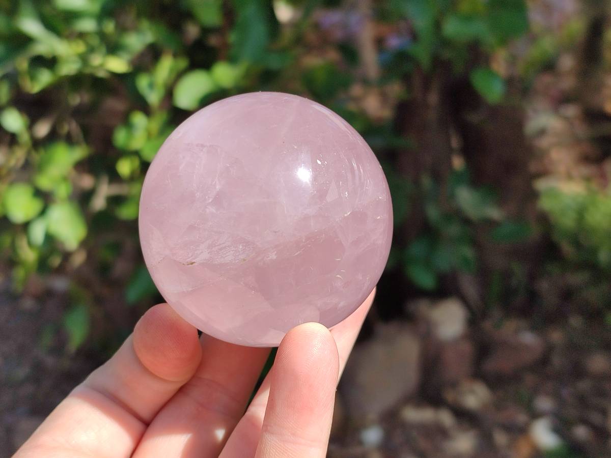 Polished Star Rose Quartz Spheres x 3 From Madagascar - Toprock Gemstones and Minerals 