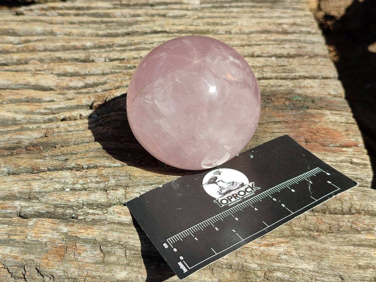 Polished Star Rose Quartz Spheres x 3 From Madagascar - Toprock Gemstones and Minerals 