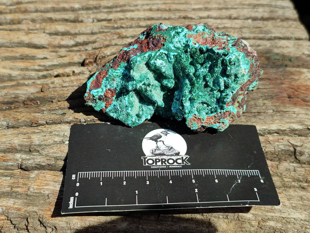 Natural Drusy Quartz Coated Malachite On Red Copper Dolomite Specimens x 3 From Lupoto Mine, Congo - Toprock Gemstones and Minerals 