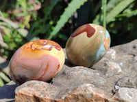 Polished Polychrome Jasper Palm Stones x 20 From NW Coast, Madagascar