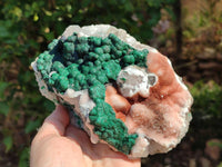 Natural Ball Malachite On Quartz Matrix Specimen x 1 From Kambove, Congo