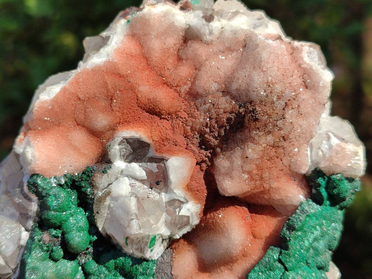 Natural Ball Malachite On Quartz Matrix Specimen x 1 From Kambove, Congo - Toprock Gemstones and Minerals 