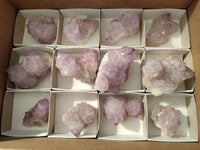 Natural Amethyst Spirit Quartz Clusters x 12 From Boekenhouthoek, South Africa