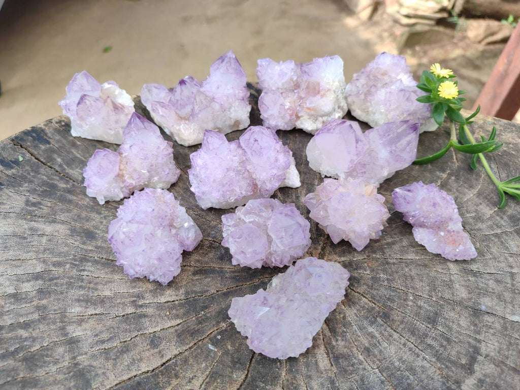 Natural Amethyst Spirit Quartz Clusters x 12 From Boekenhouthoek, South Africa - Toprock Gemstones and Minerals 