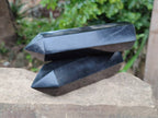 Polished Black Basalt Points x 6 From Madagascar - Toprock Gemstones and Minerals 