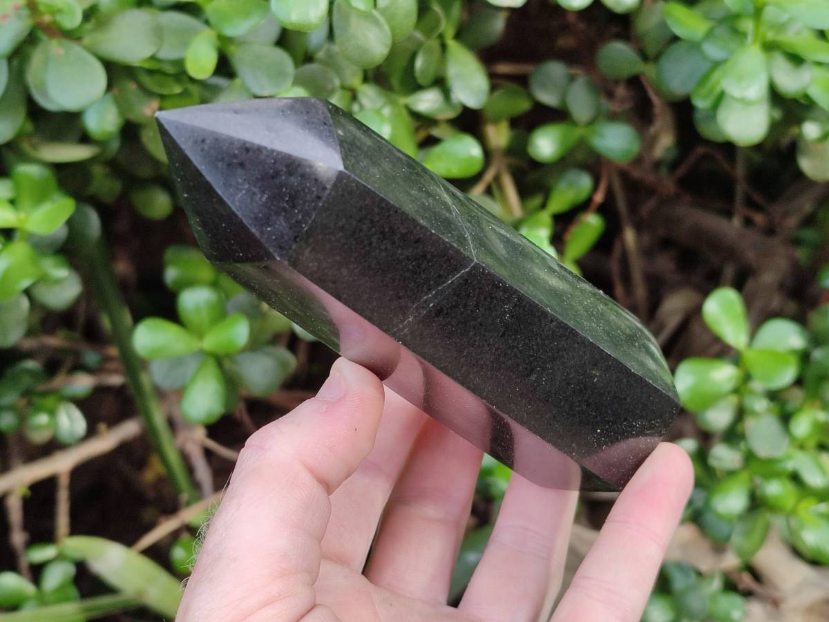 Polished Black Basalt Points x 6 From Madagascar - Toprock Gemstones and Minerals 