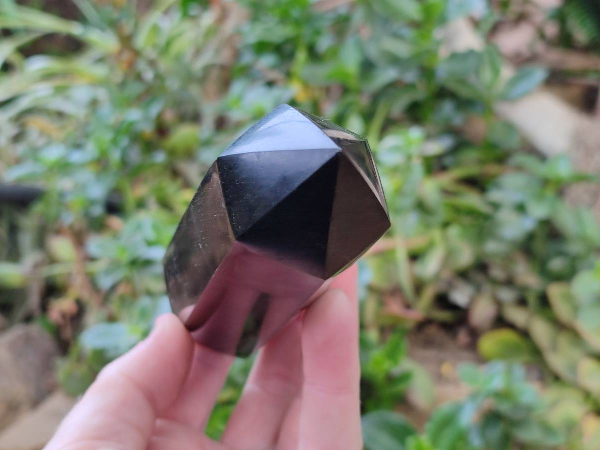 Polished Black Basalt Points x 6 From Madagascar - Toprock Gemstones and Minerals 