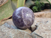 Polished Lepidolite With Pink Rubellite Spheres x 4 From Ambatondrazaka, Madagascar