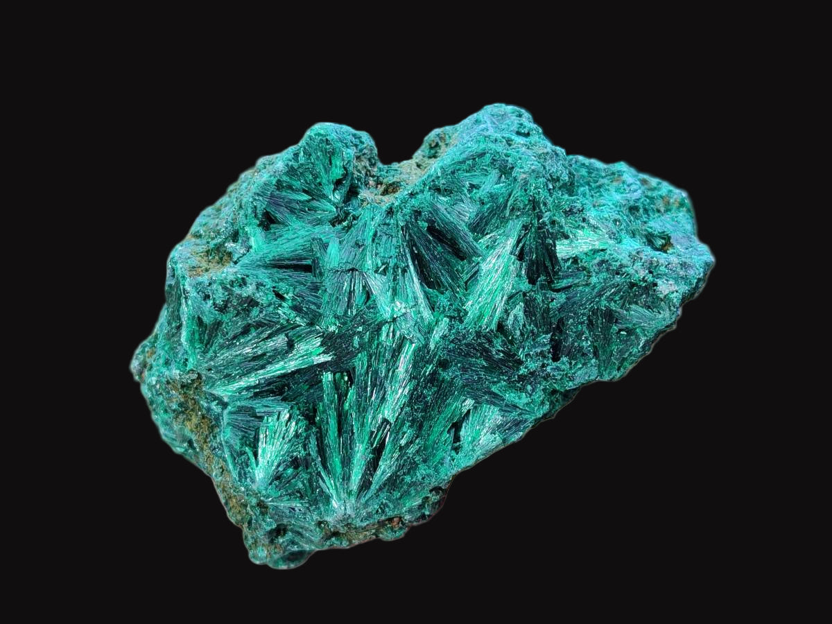 Natural Silky Malachite Specimens x 6 From Kasompe, Congo - Toprock Gemstones and Minerals 