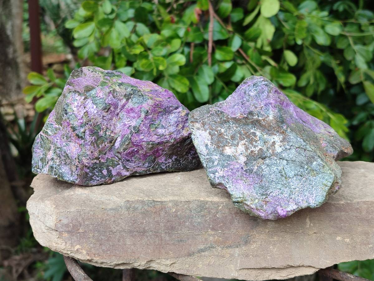 Natural Stichtite Specimens x 3 From Barberton, South Africa - Toprock Gemstones and Minerals 