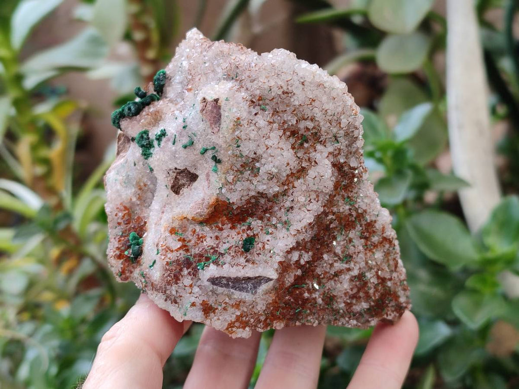 Natural Ball Malachite and Drusy Quartz On Dolomite Matrix Specimens x 2 From Kambove, Congo - Toprock Gemstones and Minerals 