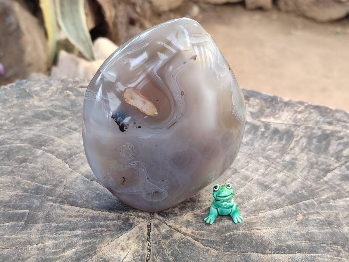 Polished Agate Standing Free Forms x 1 From West Coast, Madagascar - Toprock Gemstones and Minerals 