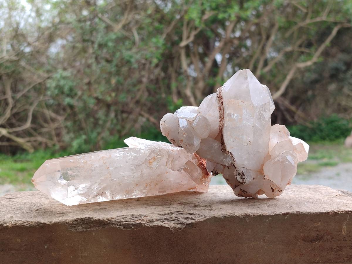 Natural Quartz Clusters x 4 From Mpika, Zambia - Toprock Gemstones and Minerals 