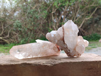Natural Quartz Clusters x 4 From Mpika, Zambia