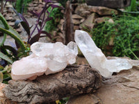 Natural Quartz Clusters x 4 From Mpika, Zambia