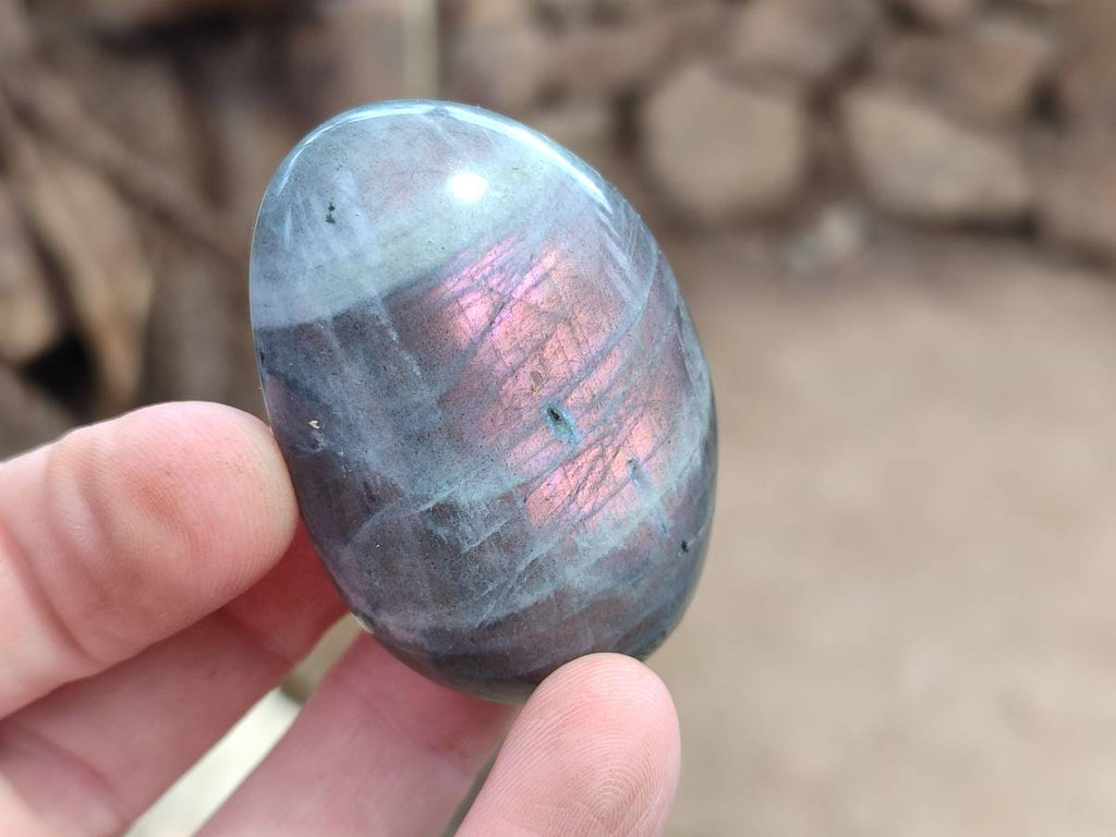 Polished Labradorite Palm Stones x 20 From Tulear, Madagascar - Toprock Gemstones and Minerals 