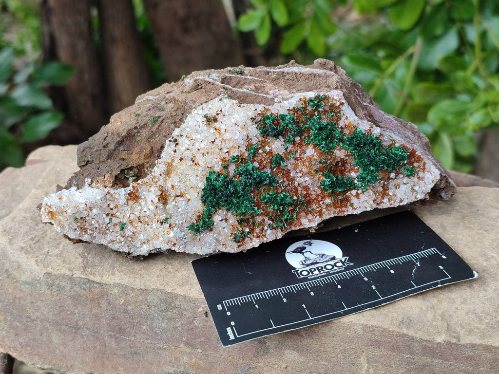 Natural Crystalline Ball Malachite and Quartz On Dolomite Matrix Specimens x 2 From Kambove, Congo - Toprock Gemstones and Minerals 