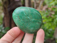Polished Verdite Palm Stones x 12 From Zimbabwe