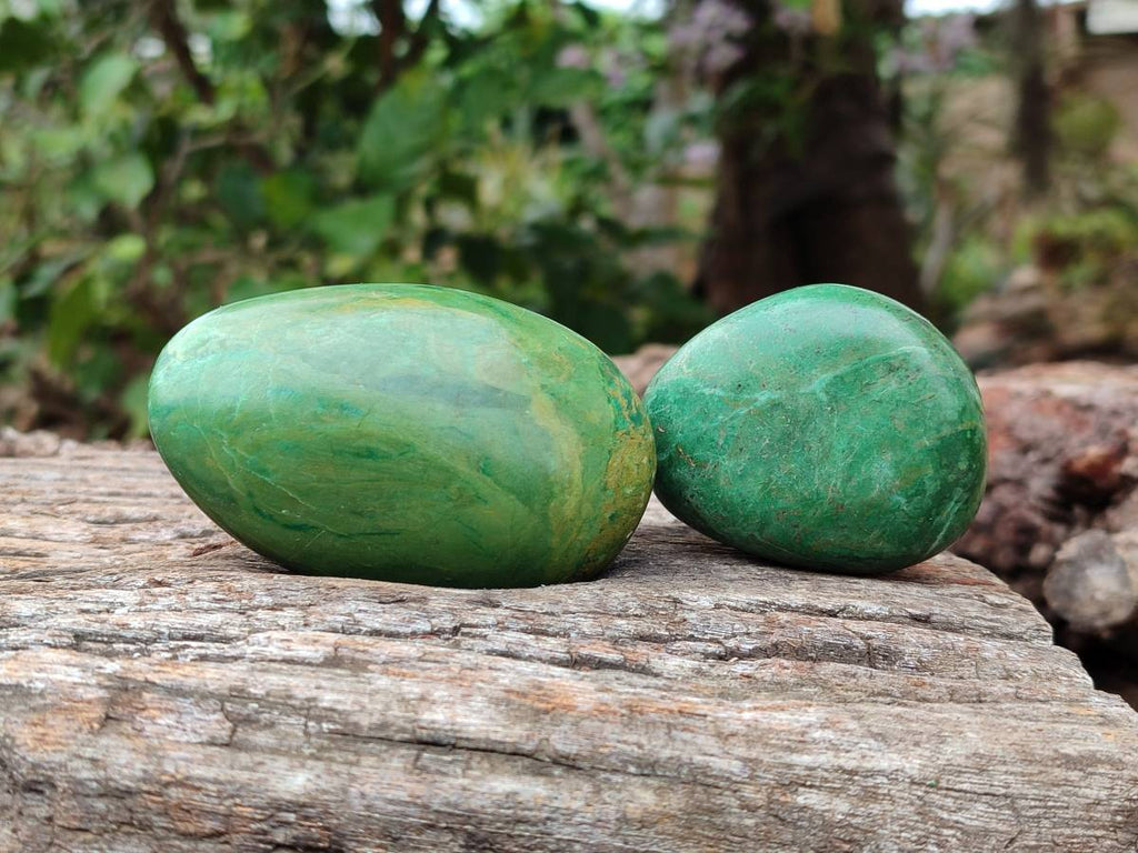 Polished Verdite Palm Stones x 12 From Zimbabwe - Toprock Gemstones and Minerals 