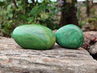 Polished Verdite Palm Stones x 12 From Zimbabwe