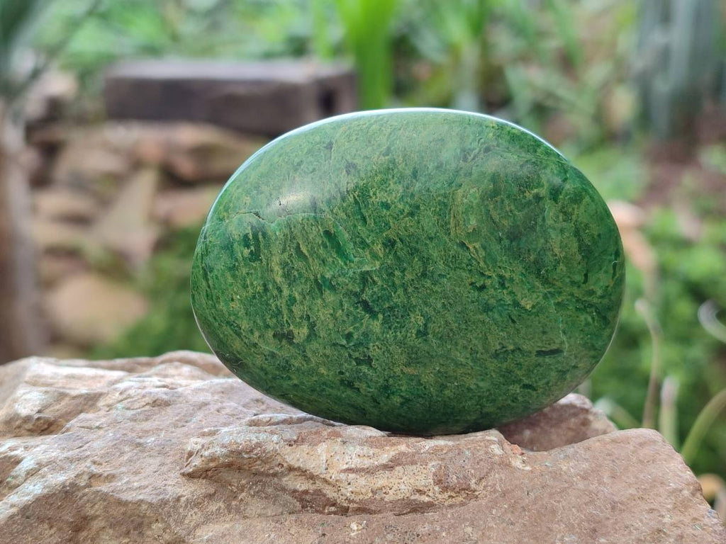 Polished Verdite Palm Stones x 12 From Zimbabwe - Toprock Gemstones and Minerals 