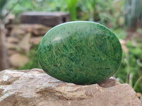 Polished Verdite Palm Stones x 12 From Zimbabwe