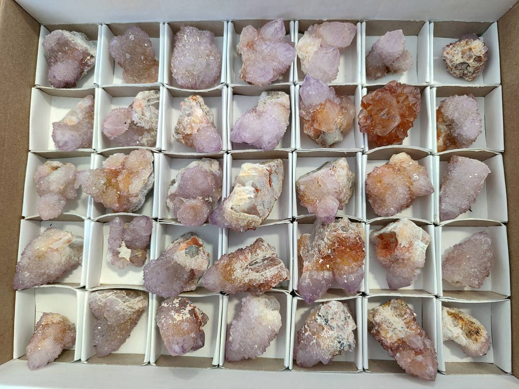 Natural Mixture Of Spirit Amethyst and Ametrine Clusters x 35 From Boekenhouthoek, South Africa - Toprock Gemstones and Minerals 