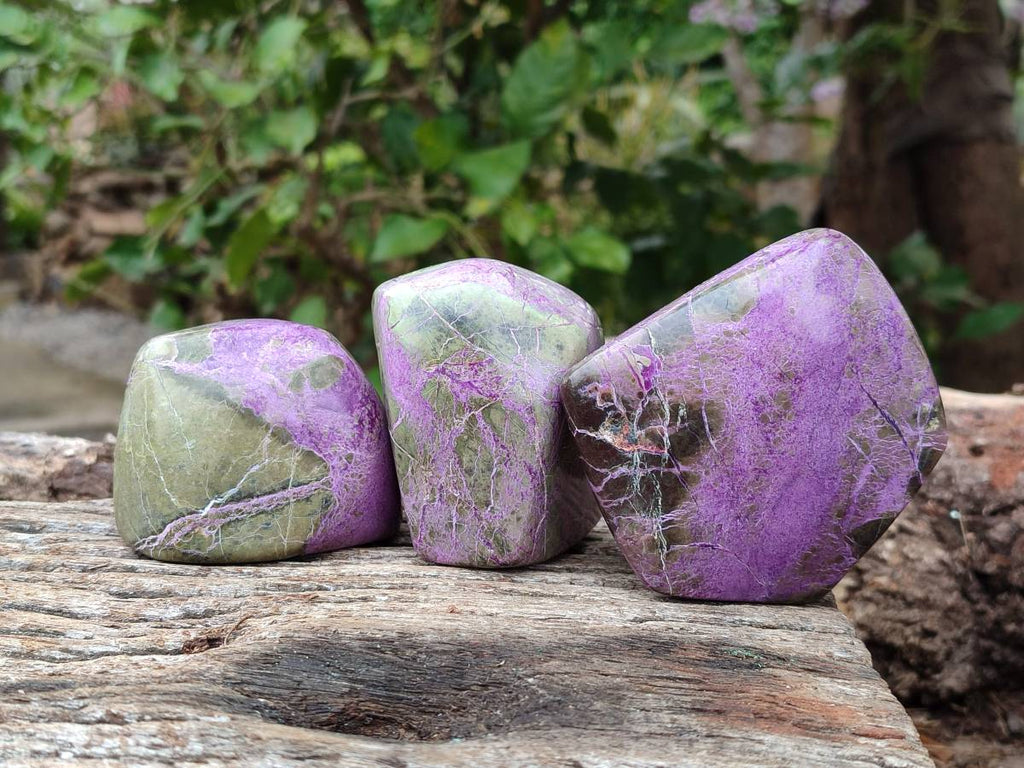 Polished Stichtite Free Forms x 4 From Barberton, South Africa - Toprock Gemstones and Minerals 