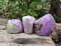 Polished Stichtite Free Forms x 4 From Barberton, South Africa