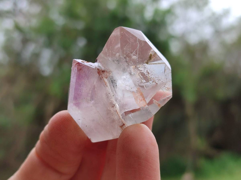 Polished Window Amethyst Crystals x 20 From Akansobe, Madagascar - Toprock Gemstones and Minerals 