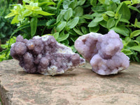 Natural Mixed Amethyst Spirit Quartz Clusters x 8 From Boekenhouthoek, South Africa