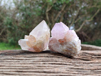 Natural Mixed Amethyst Spirit Quartz Clusters x 8 From Boekenhouthoek, South Africa