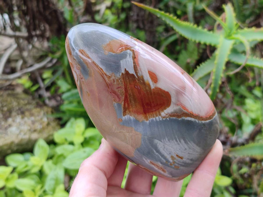 Polished Polychrome Jasper Standing Free Forms x 3 From NW Coast, Madagascar - Toprock Gemstones and Minerals 