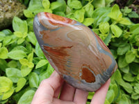 Polished Polychrome Jasper Standing Free Forms x 3 From NW Coast, Madagascar