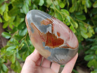 Polished Polychrome Jasper Standing Free Forms x 3 From NW Coast, Madagascar