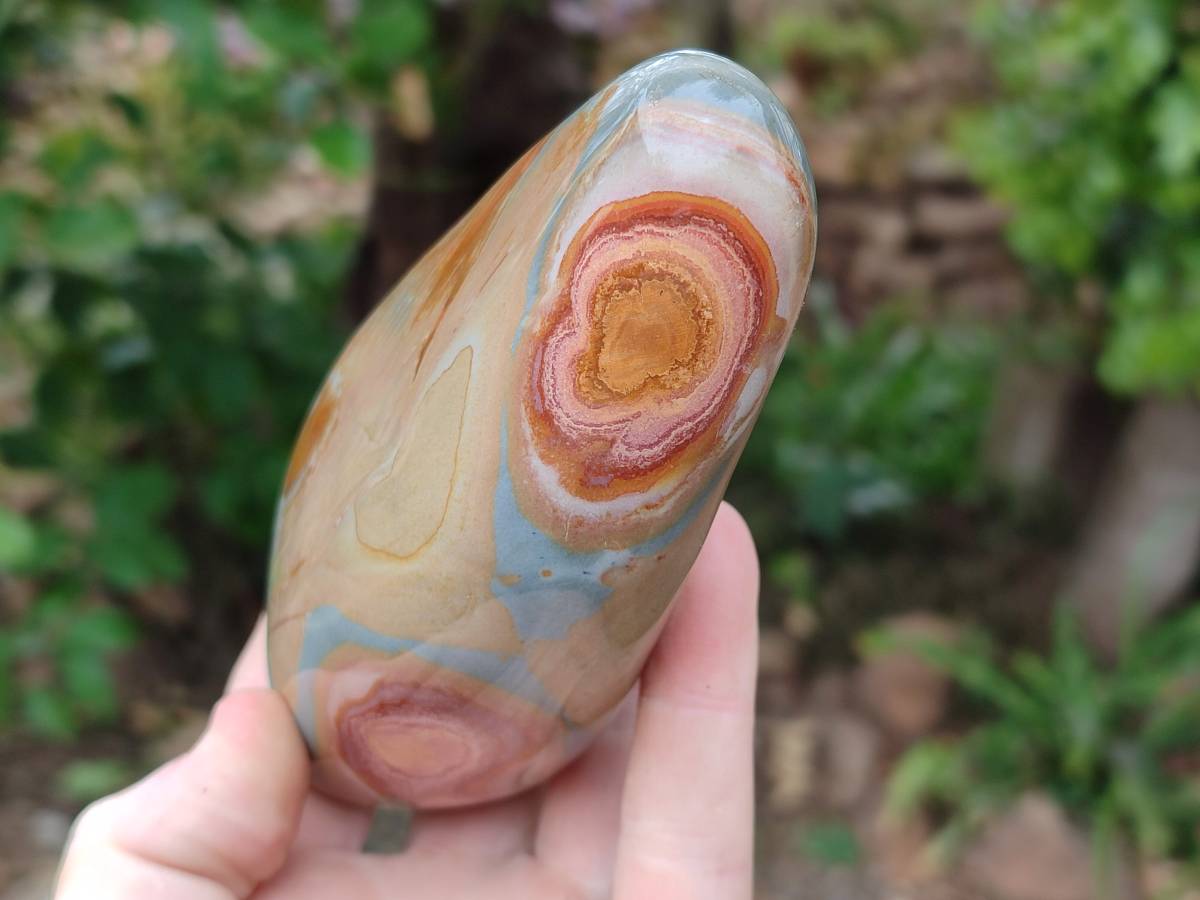 Polished Polychrome Jasper Standing Free Forms x 3 From NW Coast, Madagascar - Toprock Gemstones and Minerals 