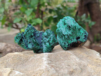 Natural Silky Malachite Specimens x 12 From Kasompe, Congo