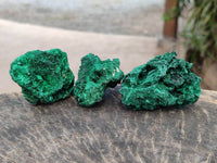 Natural Silky Malachite Specimens x 12 From Kasompe, Congo
