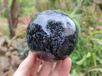 Polished Gabbro 'Merlinite' Spheres x 3 From Madagascar