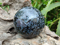 Polished Gabbro 'Merlinite' Spheres x 3 From Madagascar