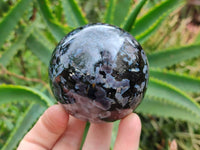 Polished Gabbro 'Merlinite' Spheres x 3 From Madagascar