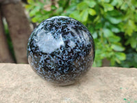 Polished Gabbro 'Merlinite' Spheres x 3 From Madagascar