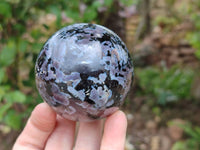 Polished Gabbro 'Merlinite' Spheres x 3 From Madagascar