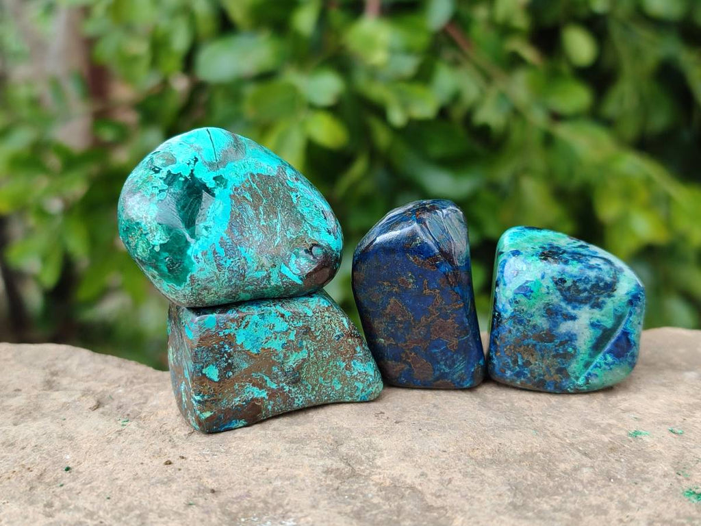 Polished Shattuckite Free Forms x 35 From Congo - Toprock Gemstones and Minerals 